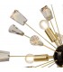 Ceiling Pendant Sputnik, 9 Light E14, Brushed Gold & Gloss Black, Crystal - 8