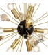 Ceiling Pendant Sputnik, 9 Light E14, Brushed Gold & Gloss Black, Crystal - 9
