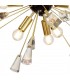 Ceiling Pendant Sputnik, 9 Light E14, Brushed Gold & Gloss Black, Crystal - 10