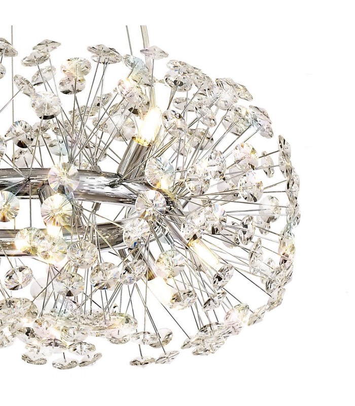 Ceiling Pendant 12 Light G9  Polished Chrome, Crystal - 7