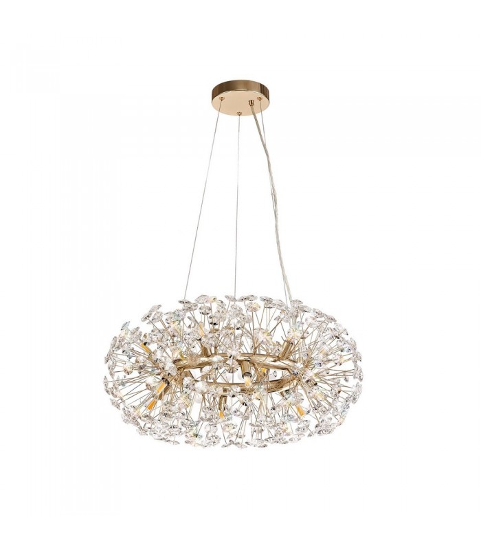 Ceiling Pendant 12 Light G9  French Gold, Crystal - 3