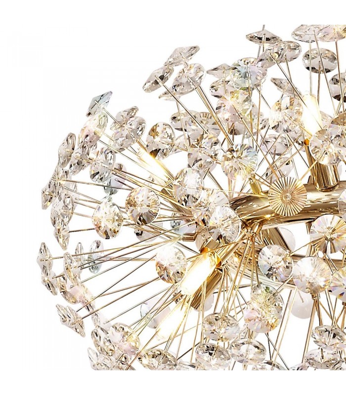 Ceiling Pendant 12 Light G9  French Gold, Crystal - 5