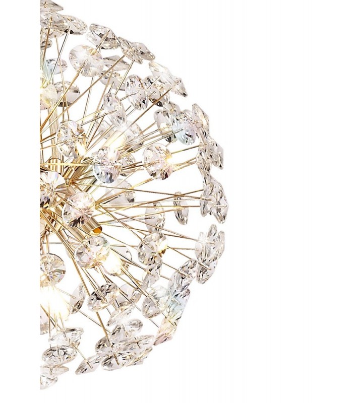 Ceiling Pendant 12 Light G9  French Gold, Crystal - 6