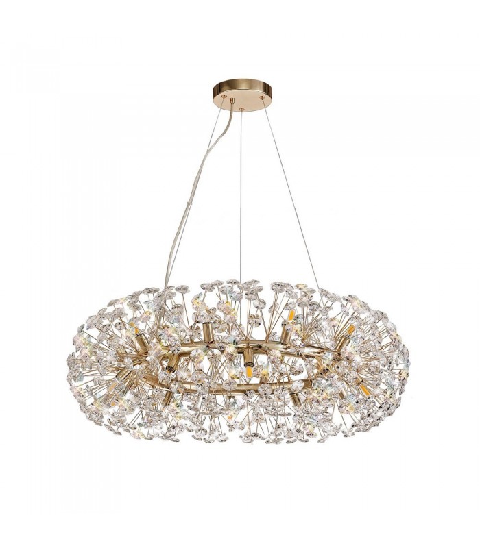 Ceiling Pendant 20 Light G9  French Gold, Crystal - 3