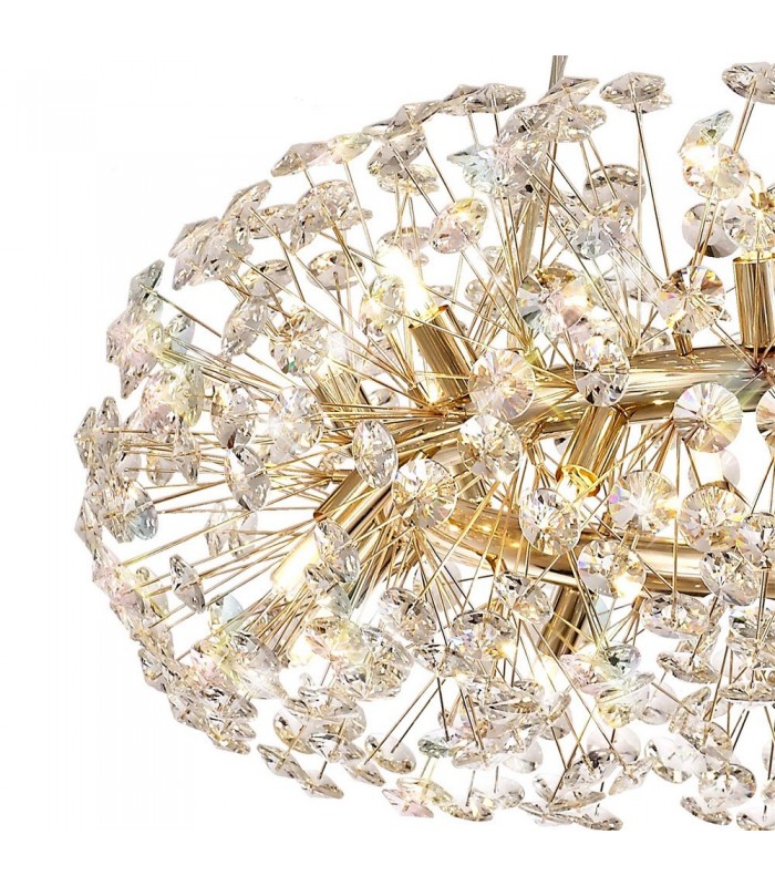 Ceiling Pendant 20 Light G9  French Gold, Crystal - 5