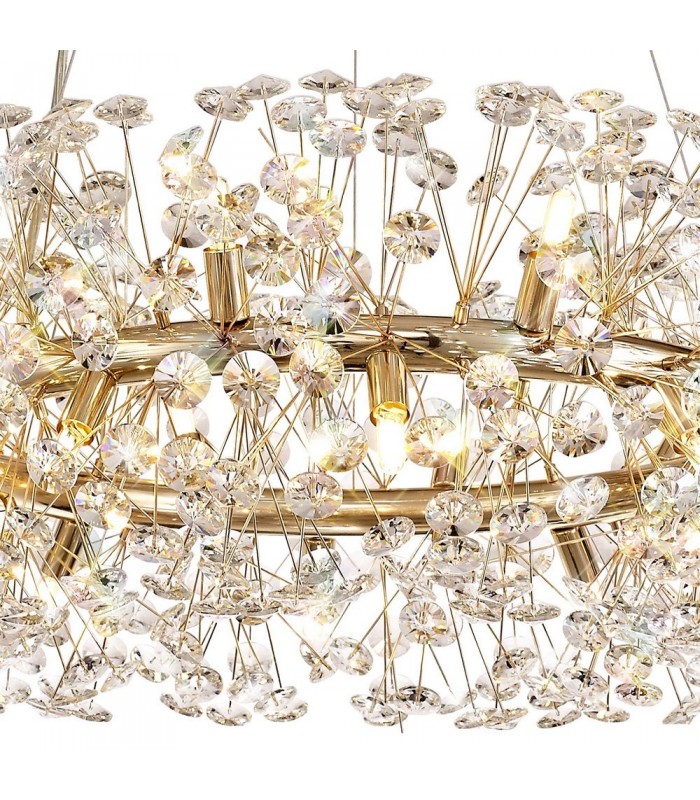 Ceiling Pendant 20 Light G9  French Gold, Crystal - 6