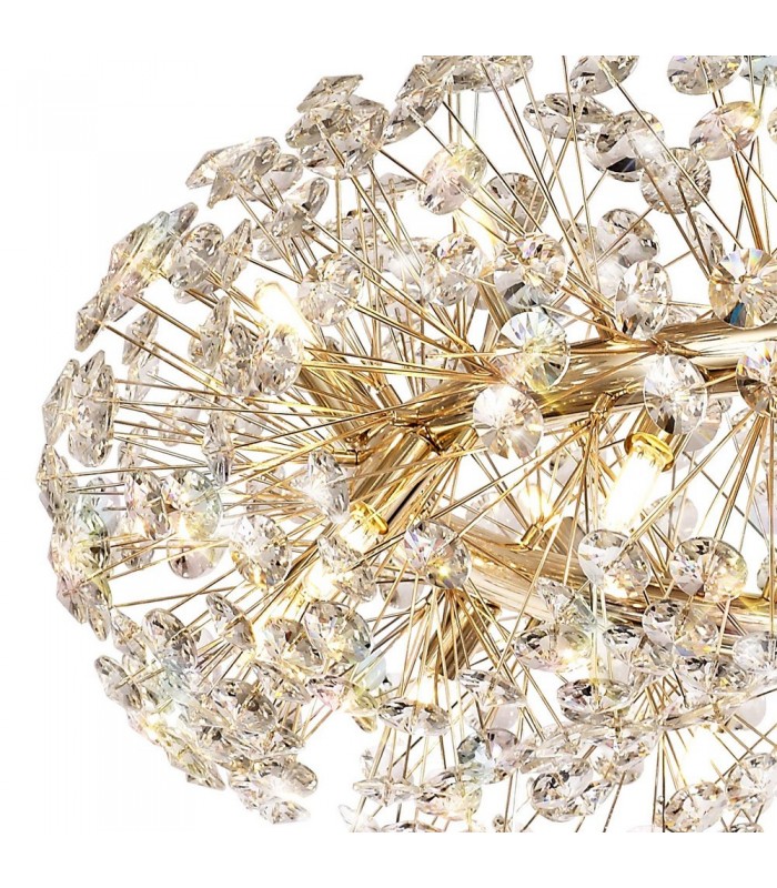 Ceiling Pendant 26 Light G9  French Gold, Crystal - 5