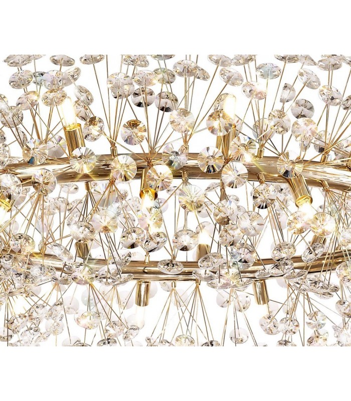 Ceiling Pendant 26 Light G9  French Gold, Crystal - 6