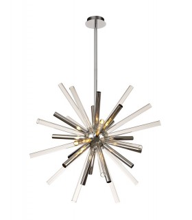 Ceiling Pendant 16 Light G9, Clear & Chrome, Polished Chrome - 1