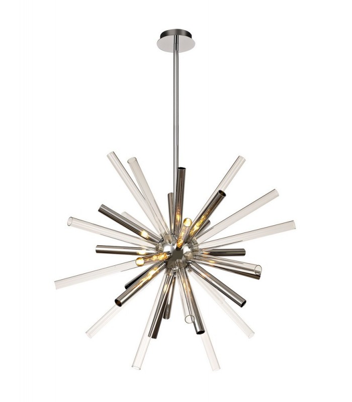 Ceiling Pendant 16 Light G9, Clear & Chrome, Polished Chrome - 1