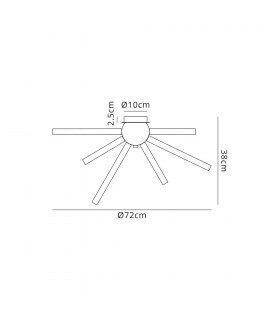Semi-Flush 8 Light G9, Clear & Chrome, Polished Chrome - 2