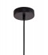 Single Tube Ceiling Pendant 1 Light E27, Black, Amber Glass - 5
