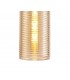 Single Tube Ceiling Pendant 1 Light E27, Black, Amber Glass - 8