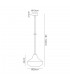 Single Vase Dome Ceiling Pendant E27, Black, Amber Glass - 2