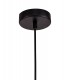 Single Vase Dome Ceiling Pendant E27, Black, Amber Glass - 5