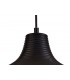 Single Vase Dome Ceiling Pendant E27, Black, Amber Glass - 7