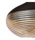 Single Vase Dome Ceiling Pendant E27, Black, Amber Glass - 9