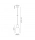 Single Cone Ceiling Pendant 1 Light E27, Black, Amber Glass - 2