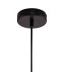 Single Cone Ceiling Pendant 1 Light E27, Black, Amber Glass - 5