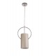 Single Ceiling Pendant, 1 x E27, Satin Nickel, Polished Chrome - 4
