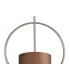 Single Ceiling Pendant, 1 x E27, Coffee, Polished Chrome - 7