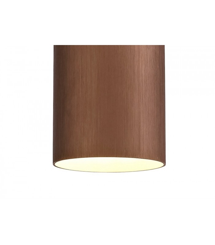 Single Ceiling Pendant, 1 x E27, Coffee, Polished Chrome - 8