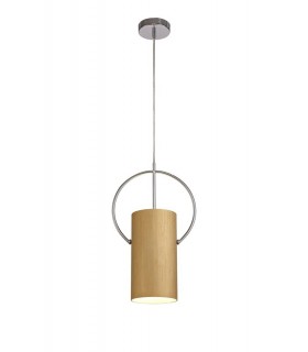 Single Ceiling Pendant, 1 x E27, Gold, Polished Chrome - 1