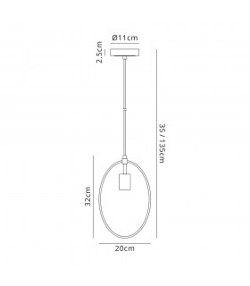 Single Small Circle Ceiling Pendant, 1 Light E27, Sand Gold, Matt Black - 2