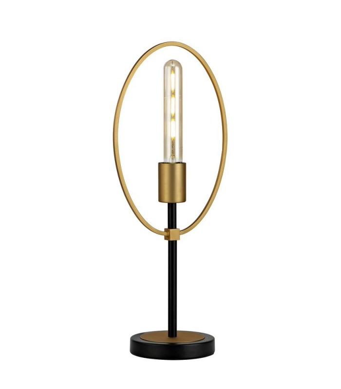 Table Lamp, 1 Light E27, Sand Gold, Matt Black - 1