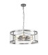 Cylindrical Ceiling Pendant, 4 Light E27, Polished Chrome - 1