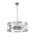 Cylindrical Ceiling Pendant, 4 Light E27, Polished Chrome - 3