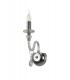 Wall Lamp, 1 Candle Light E14, Polished Chrome, Clear Glass, Crystal - 3