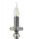 Wall Lamp, 1 Candle Light E14, Polished Chrome, Clear Glass, Crystal - 5