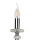 Wall Lamp, 2 Candle Light E14, Polished Chrome, Clear Glass, Crystal - 5