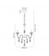 Chandelier Ceiling Pendant, 4 Light E14, Polished Chrome, Clear Glass, Crystal - 2