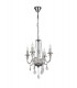 Chandelier Ceiling Pendant, 4 Light E14, Polished Chrome, Clear Glass, Crystal - 3