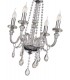 Chandelier Ceiling Pendant, 4 Light E14, Polished Chrome, Clear Glass, Crystal - 5
