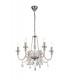 Chandelier Ceiling Pendant, 6 Light E14, Polished Chrome, Clear Glass, Crystal, (ITEM REQUIRES CONSTRUCTION, CONNECTION) - 1