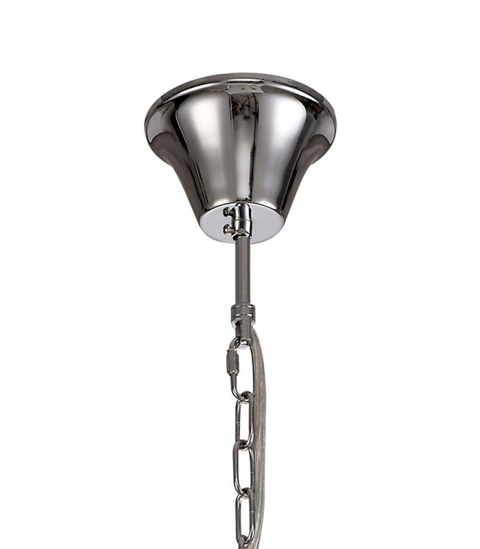 Chandelier Ceiling Pendant, 6 Light E14, Polished Chrome, Clear Glass, Crystal, (ITEM REQUIRES CONSTRUCTION, CONNECTION) - 4