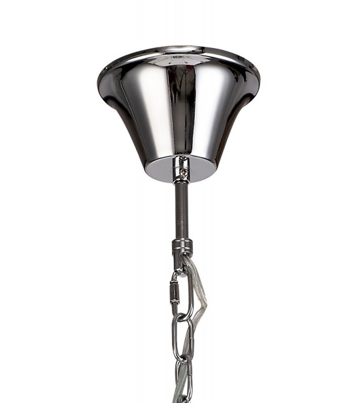 Chandelier Ceiling Pendant, 8 Light E14, Polished Chrome, Clear Glass, Crystal, (ITEM REQUIRES CONSTRUCTION, CONNECTION) - 4