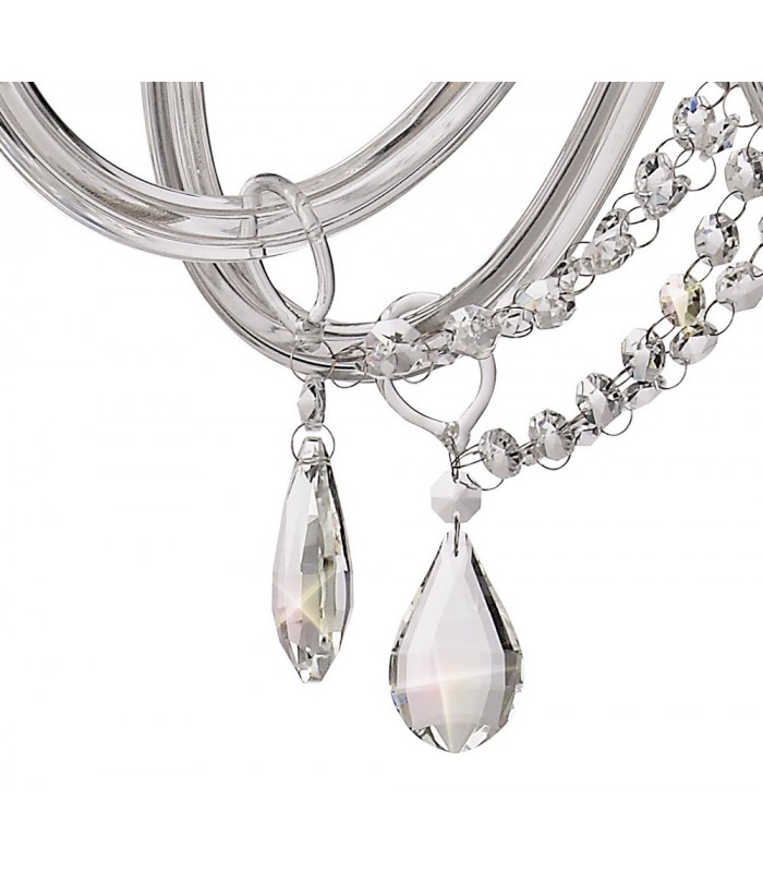 Chandelier Ceiling Pendant, 8 Light E14, Polished Chrome, Clear Glass, Crystal, (ITEM REQUIRES CONSTRUCTION, CONNECTION) - 8