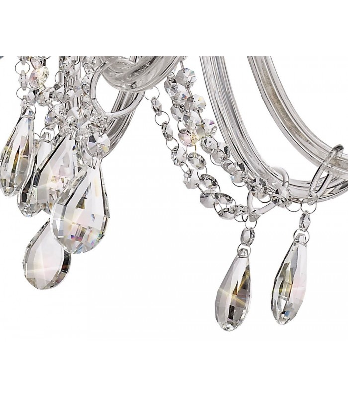 Chandelier Ceiling Pendant, 8 Light E14, Polished Chrome, Clear Glass, Crystal, (ITEM REQUIRES CONSTRUCTION, CONNECTION) - 9