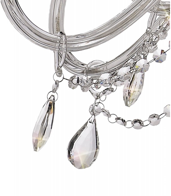 Chandelier Ceiling Pendant, 12 Light E14, Polished Chrome, Clear Glass, Crystal, (ITEM REQUIRES CONSTRUCTION, CONNECTION) - 9