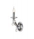 Wall Lamp 1 Candle Light E14, Polished Chrome, Satin Nickel, Clear Crystal - 1