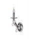 Wall Lamp 1 Candle Light E14, Polished Chrome, Satin Nickel, Clear Crystal - 3
