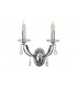 Wall Lamp 2 Candle Light E14, Polished Chrome, Satin Nickel, Clear Crystal - 3