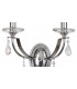 Wall Lamp 2 Candle Light E14, Polished Chrome, Satin Nickel, Clear Crystal - 5