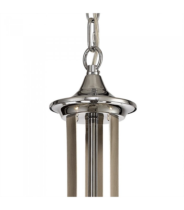 Ceiling Chandelier Pendant 3 Light E14 Polished Chrome, Satin Nickel, Clear Crystal - 5