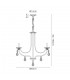 Ceiling Chandelier Pendant 5 Light E14, Polished Chrome & Satin Nickel, Clear Crystal - 2