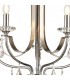 Ceiling Chandelier Pendant 5 Light E14, Polished Chrome & Satin Nickel, Clear Crystal - 6